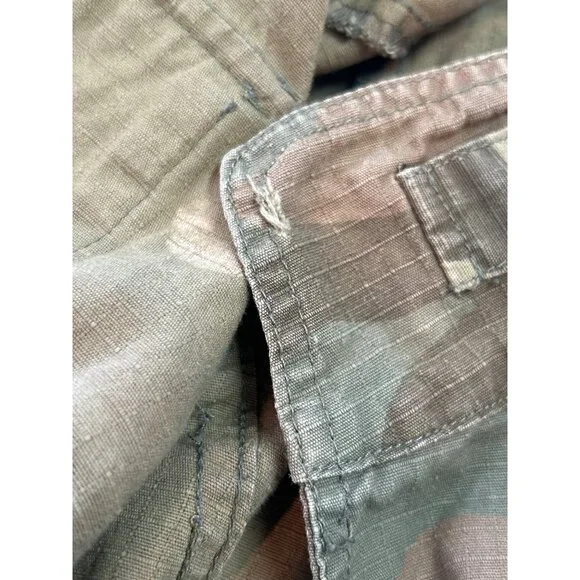 Floral Camouflage Military Style Jacket Jealous Tomato Utility Zipper Snap - Picture 12 of 14